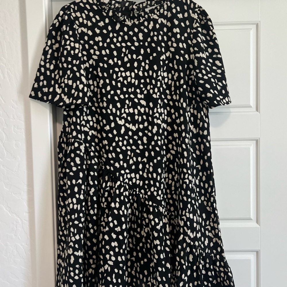 Hayden Black and Cream Patterned Dress